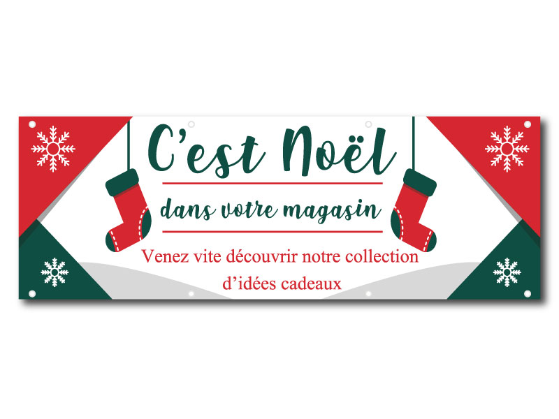 C'est Noël dans votre magasin - Banderole 