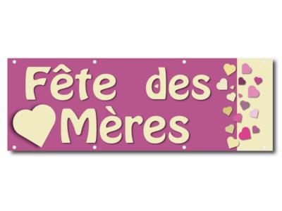 Coeurs "fête des mères" - Banderole