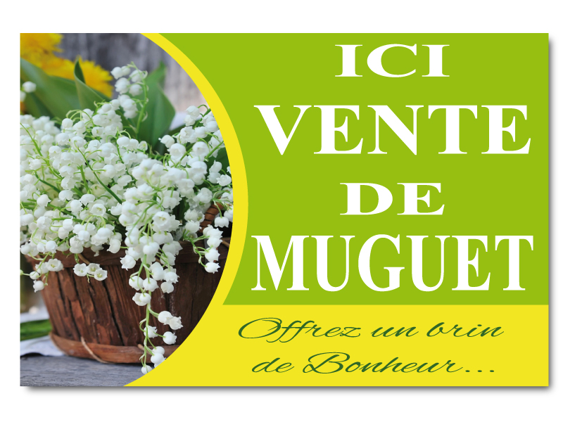 Ici vente de muguet - Panneau 